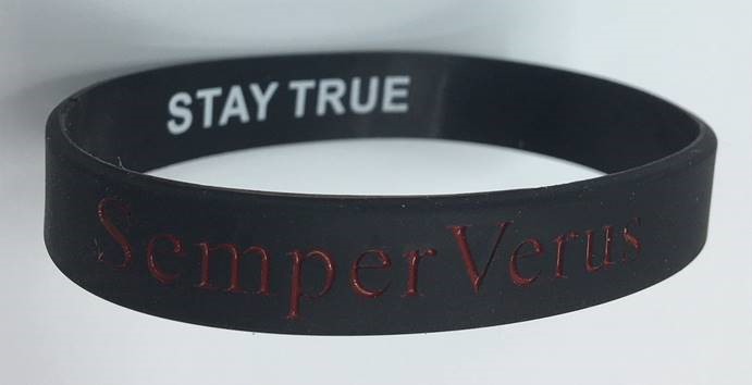 Purchase and wear your SemperVerus waterproof rubber wristband to inspire yourself to Stay True