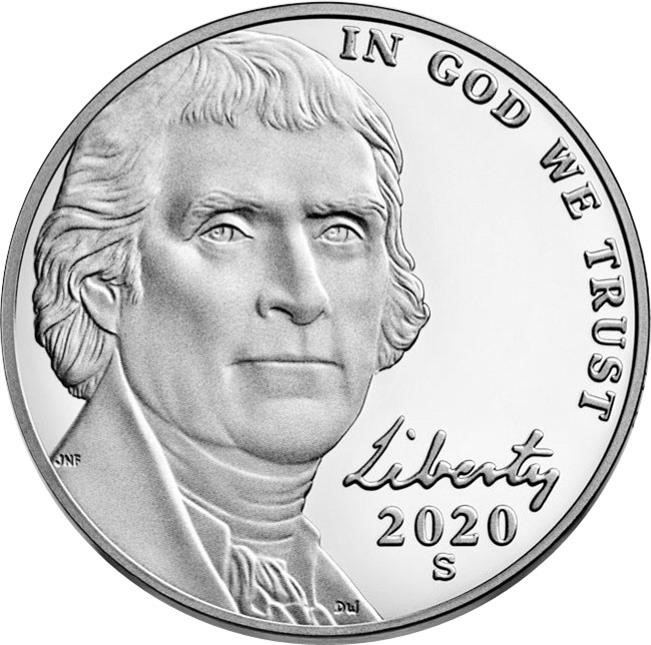 Image of a USA nickel bearing the words In God We Trust